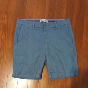 Mbx Blue Flat Front Shorts for Summer Mens Waist 36